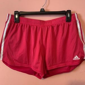 Pink adidas athletic shorts